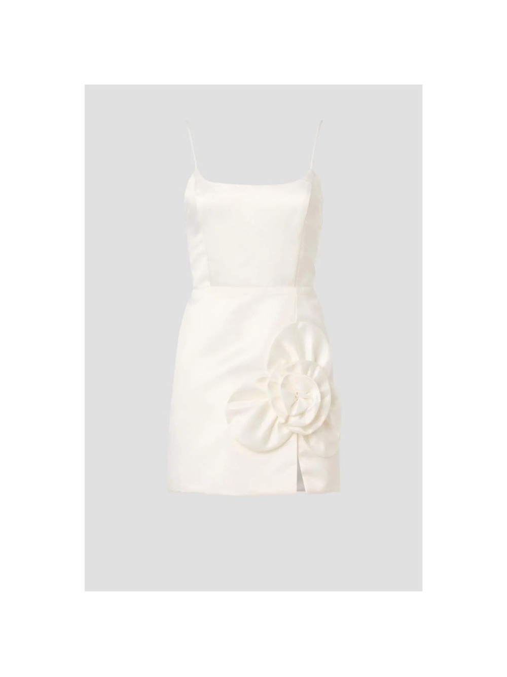 Delfi Collective Satin Ivory Mini Dress NWT